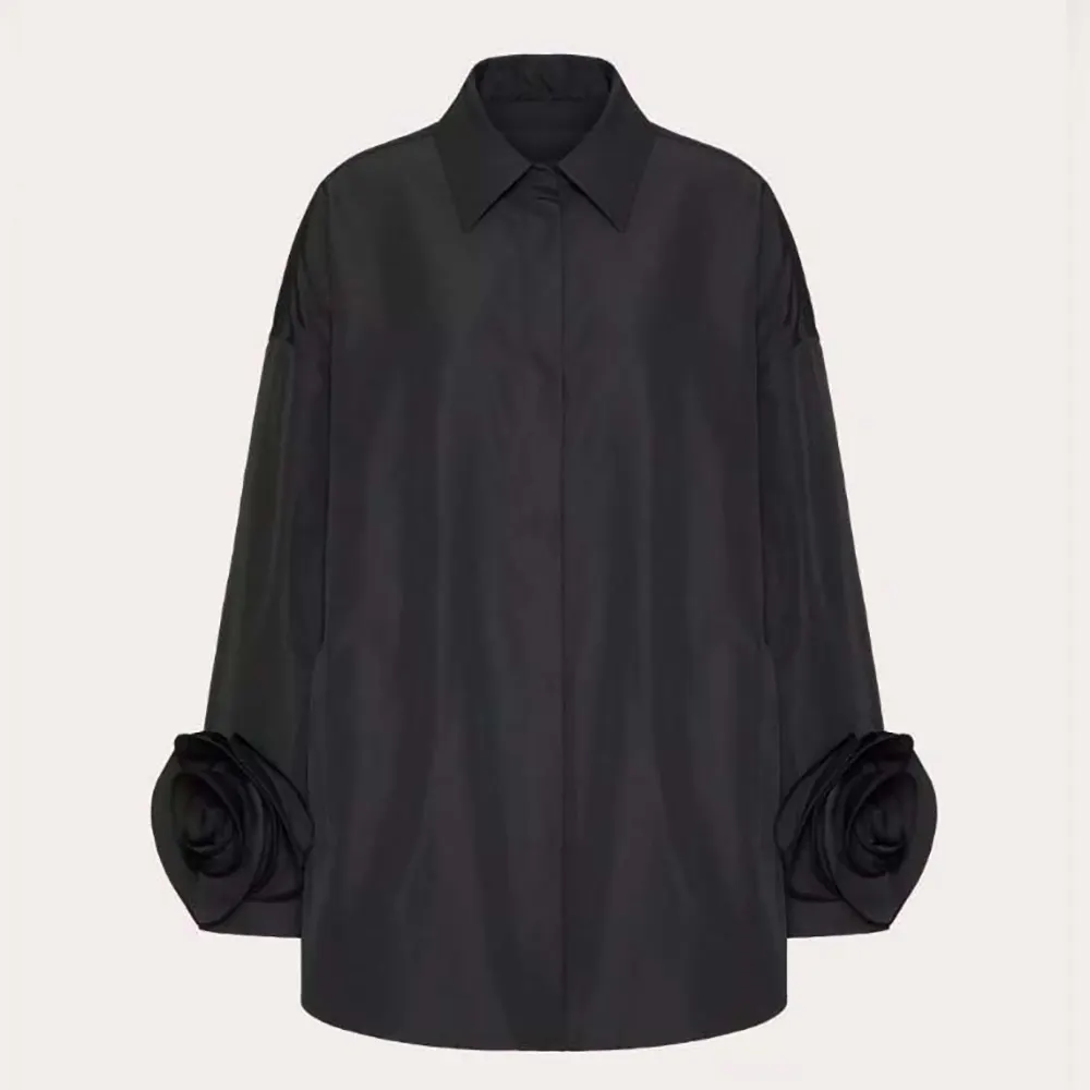 Valentino Women Micro Faille Jacket-Black 5B0CI0RN4H2_0NO