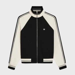 Celine Men Tracksuit Jacket in Double Face Jersey-Black