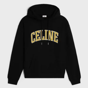 Celine Women Loose Hoodie in Cotton Fleece 2Y75F670Q