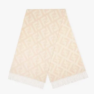 Fendi Unisex FF Scarf Pale Pink Cashmere Scarf FXT260A8RSF0QB9