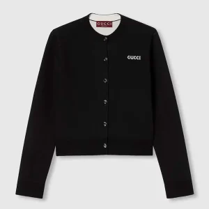 Gucci Women Wool Jacquard Cardigan with Intarsia 789673 XKD3P 1289