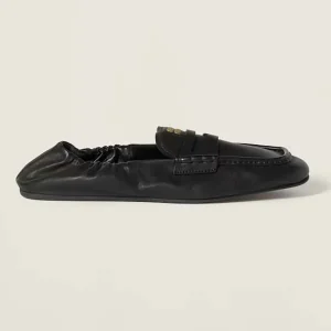 Miu Miu Women Nappa leather loafers-Black 5D341E