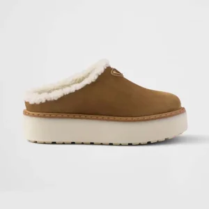 Prada Women Suede Mules-Brown 1S715NX0O