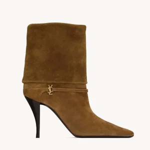 Saint Laurent YSL Women Niki Booties in Suede 8013930LI002701